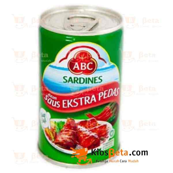 Makanan Kaleng Sarden ABC Extra Pedas 155 gr