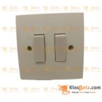 Saklar Dobel Broco Ib Tanam Krem 6612