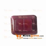 Saklar Dobel Broco Tanam Mahogany 4162