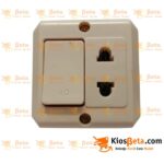 Saklar Engkel dan Stop Kontak Krem Nixon N 984N Tempel