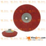 Batu Poles Stainless Steel Non Woven Merah Dengan Adaptor Gerinda