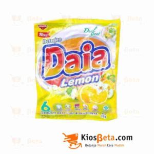 Deterjen Bubuk Daia Lemon Renteng 6 Sachet 55 gr