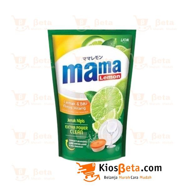 Sabun Pencuci Piring Mama Lemon Extra Clean Jeruk Nipis Refill 780 ml