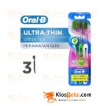 Sikat Gigi Oral-B Ultra Thin Green Tea Extra Soft Value Pack 3 Pcs