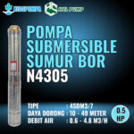 Pompa Celup Submersible 4 Inch 0.5 HP HCL N4305 4SDM3/7