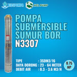Pompa Celup Submersible 3 Inch 0.75 HP Include Kabel HCL N3307 3SDM3/16